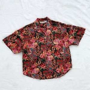 Vintage Jane Ashley Silk Button Down Blouse